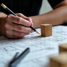 家具製作のための詳細な図面と工具